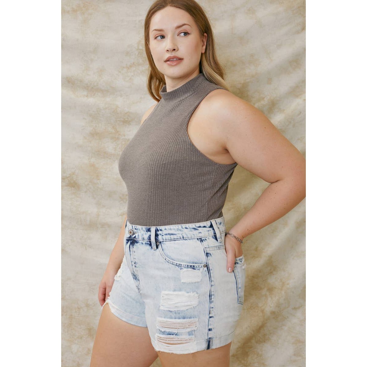 KanCan Distressed Denim Shorts