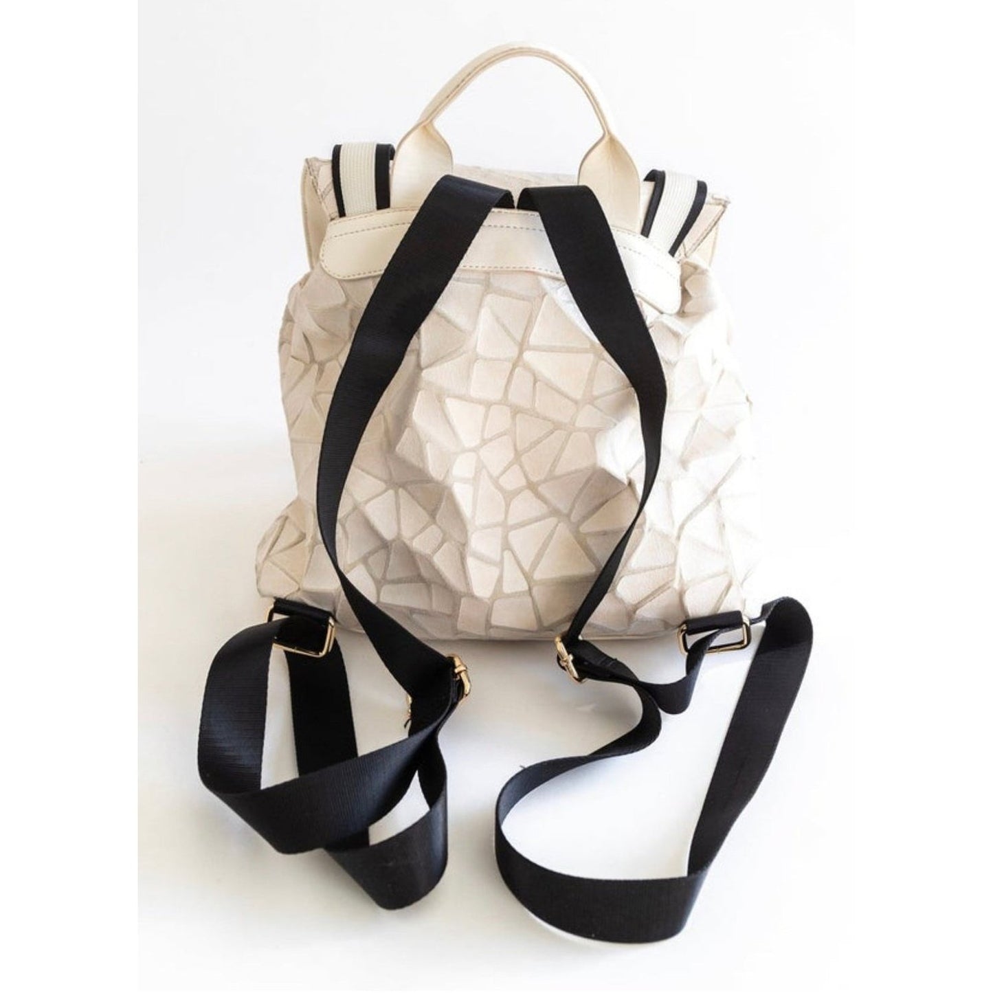 Golden Gate Backpack Purse | White Geo