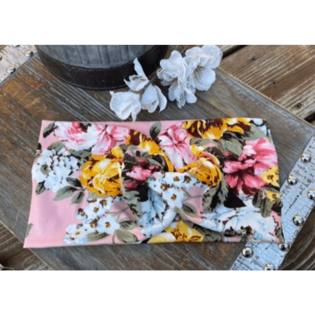 Women's Wide Headband | Pink Floral