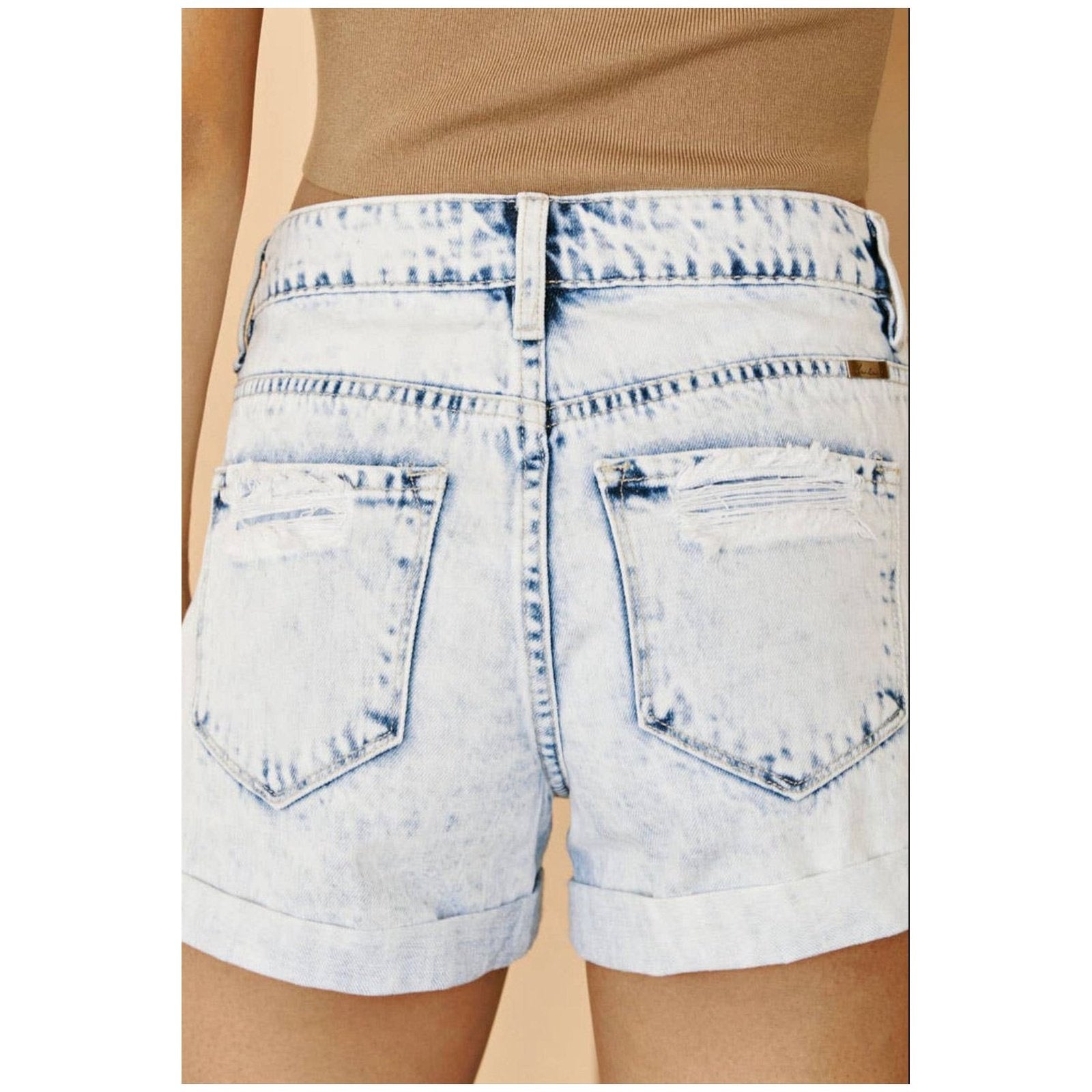 KanCan Distressed Denim Shorts