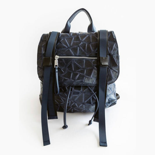 On the Fly Backpack Purse | Navy Geo